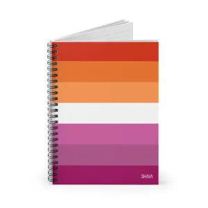 LGBTQ Spiral Notebook - Ruled Line - Lesbian Flag