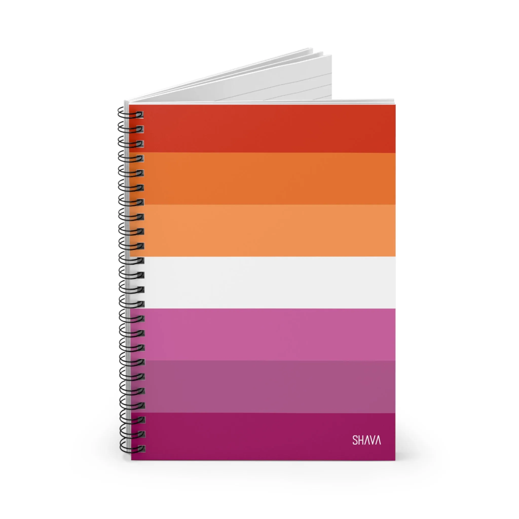 LGBTQ Spiral Notebook - Ruled Line - Lesbian Flag