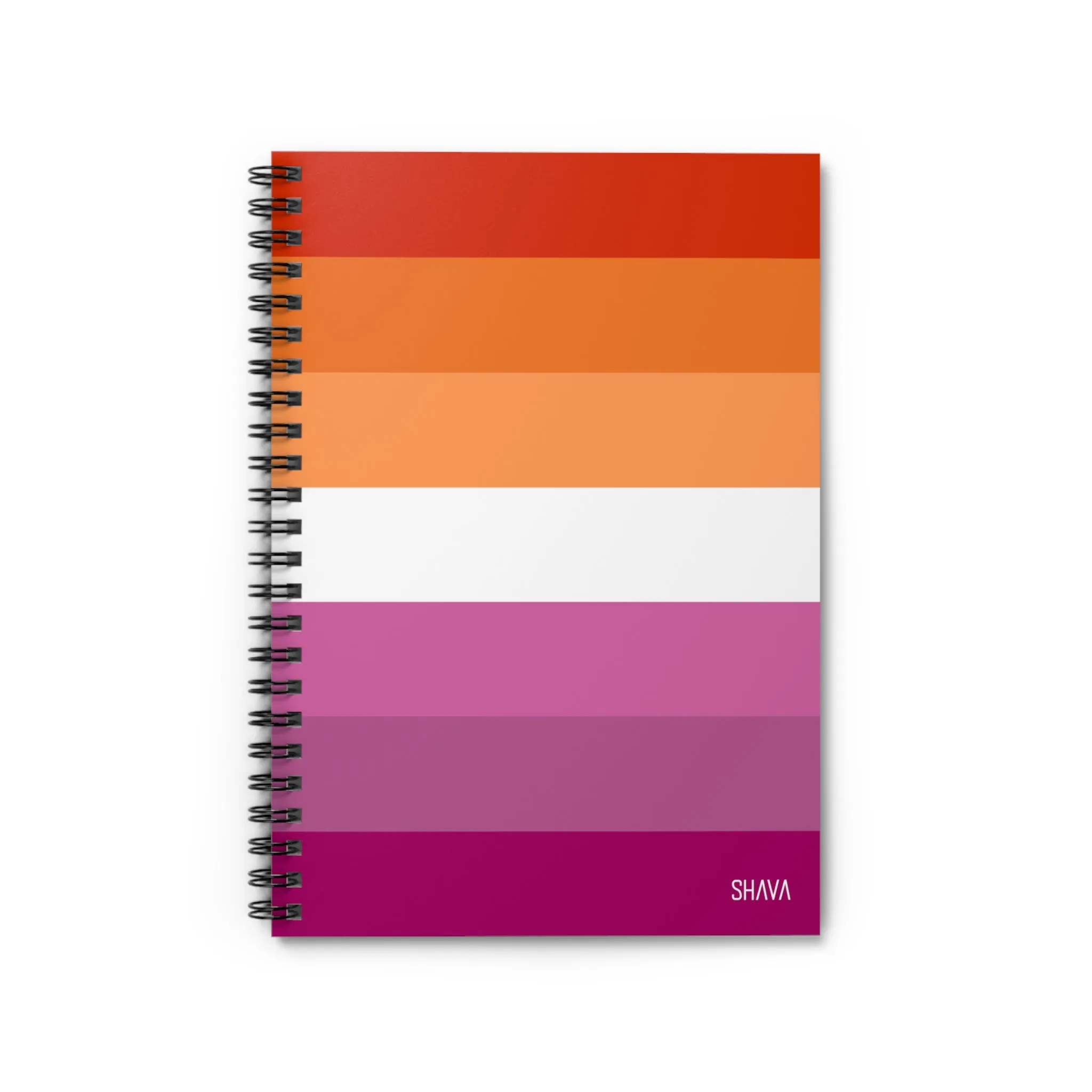 LGBTQ Spiral Notebook - Ruled Line - Lesbian Flag