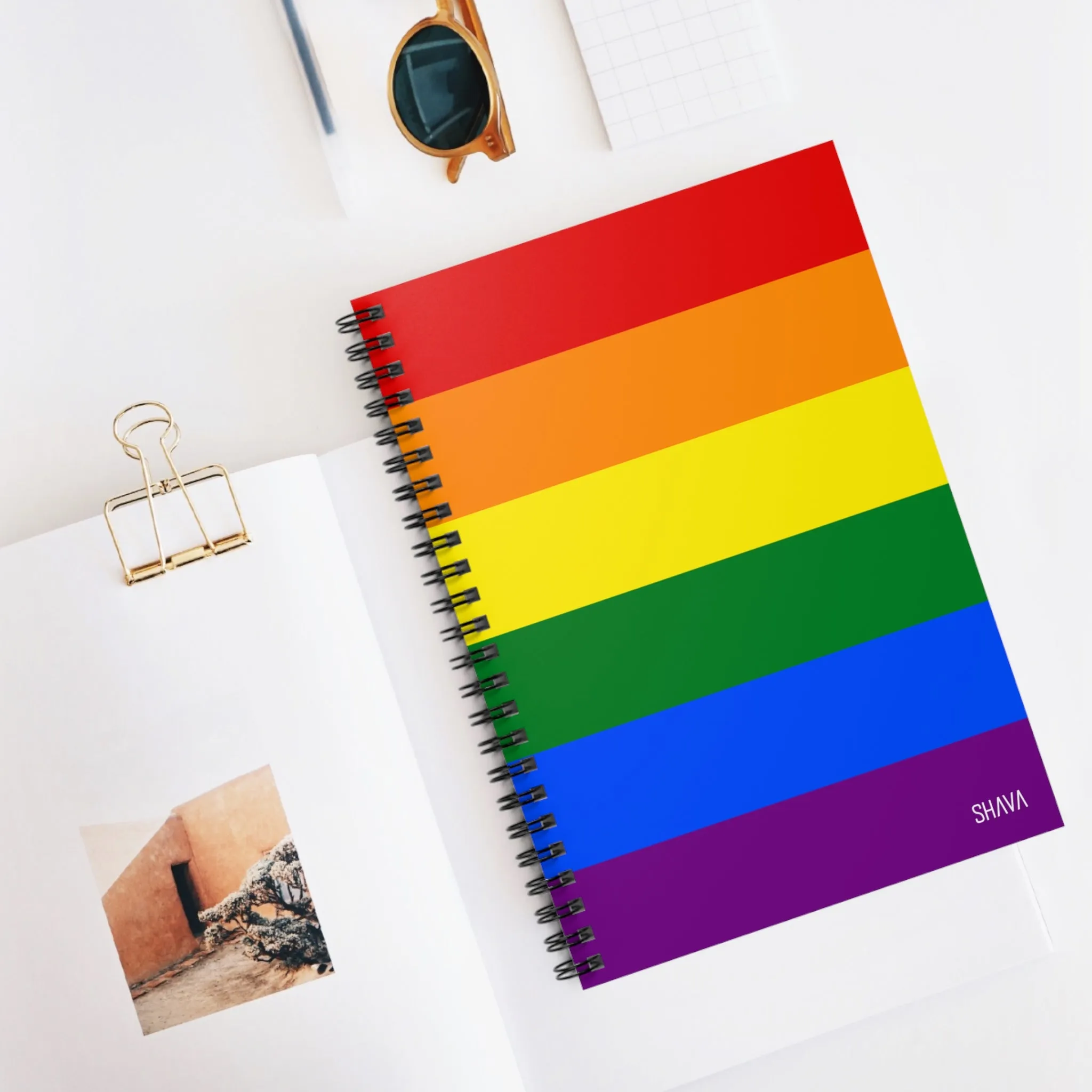 LGBTQ Spiral Notebook - Ruled Line - Rainbow Flag