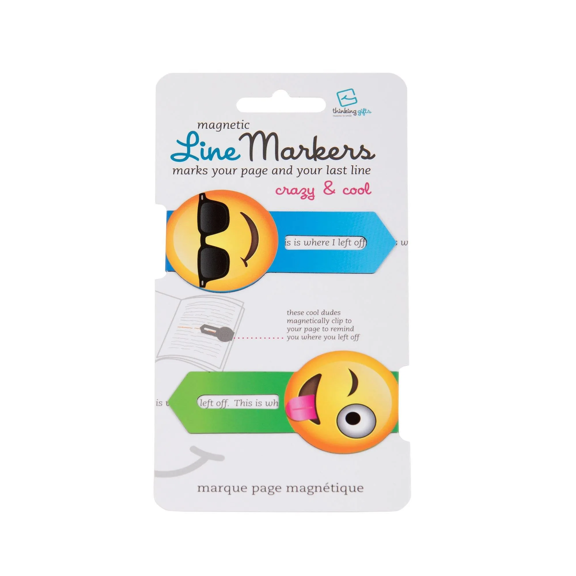 Linemarker Set of 2 Magnetic Bookmark (Crazy & Cool)