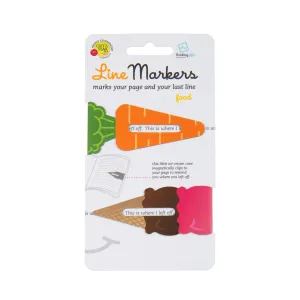 Linemarker Set of 2 Magnetic Bookmark (Food)