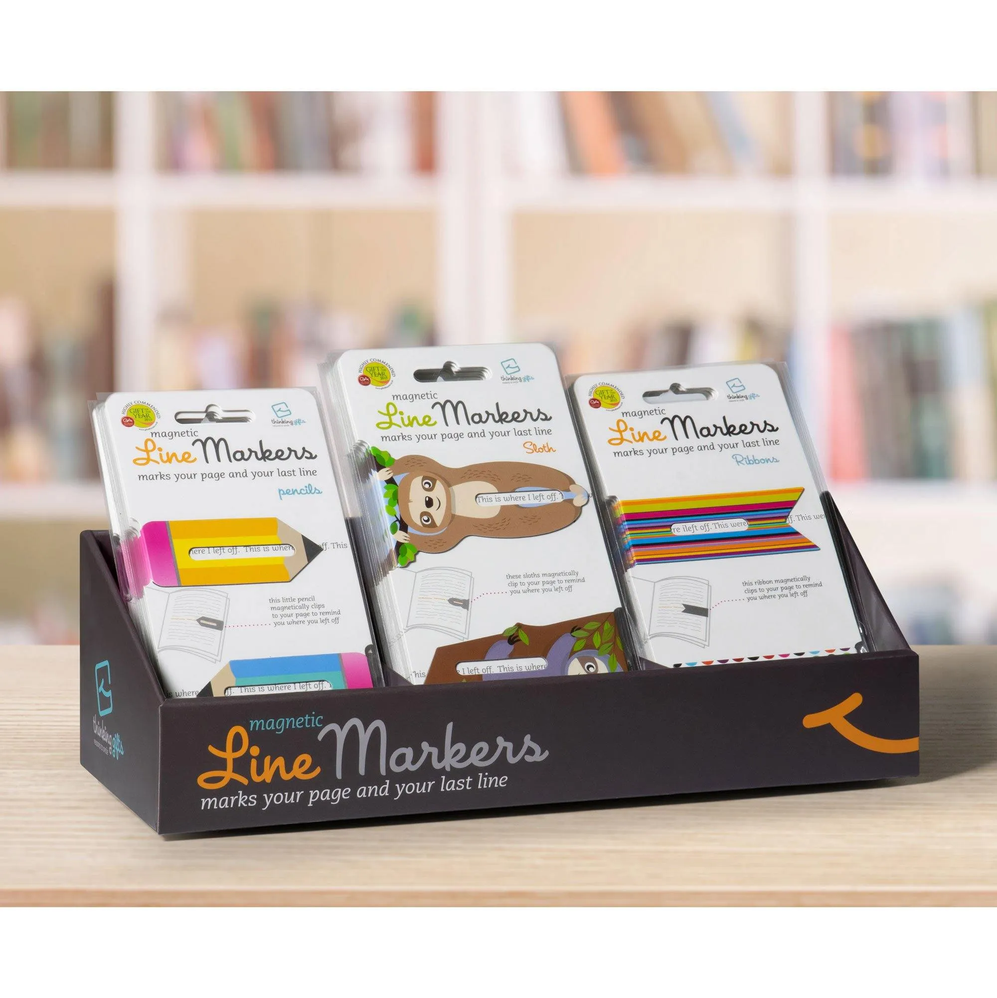 Linemarker Set of 2 Magnetic Bookmark (Food)