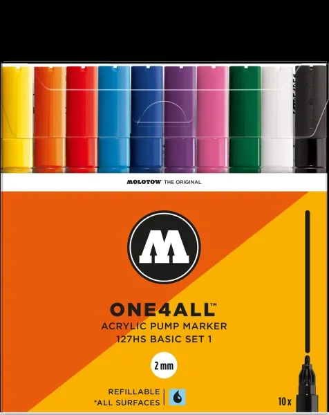 Molotow 127Hs Basic-Set 1 - 2Mm, Pkt Of 6