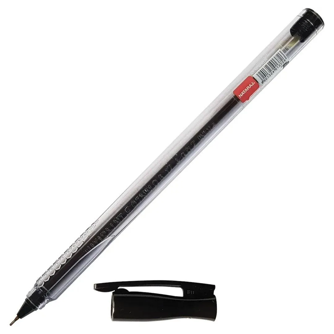 Nataraj - 621 Fine Ballpoint Pen - 10 Pcs. Black