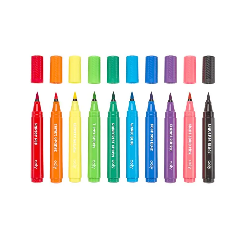 Ooly big bright brush markers set of 10