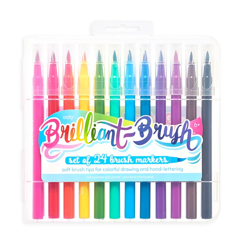 Ooly Brilliant Brush Markers Set of 24