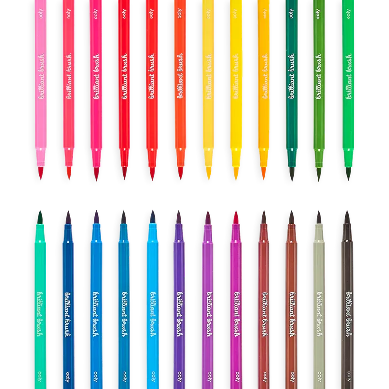 Ooly Brilliant Brush Markers Set of 24