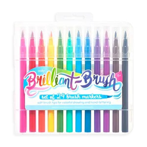 Ooly Brilliant Brush Markers Set of 24