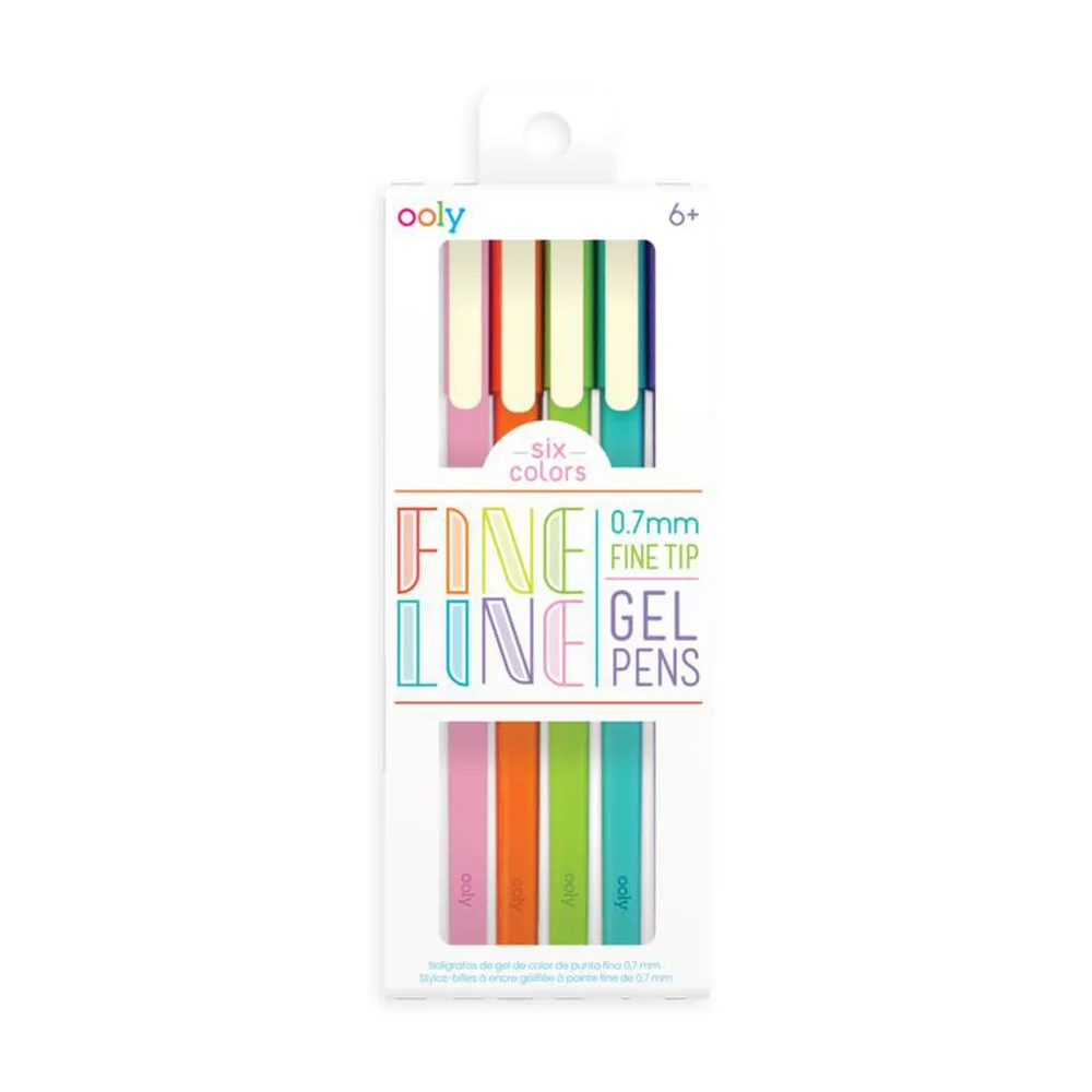 Ooly fine line coloured gel pens set of 6