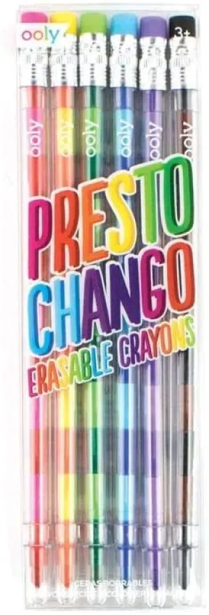 Ooly Presto Chango Erasable Crayons - Set of 6