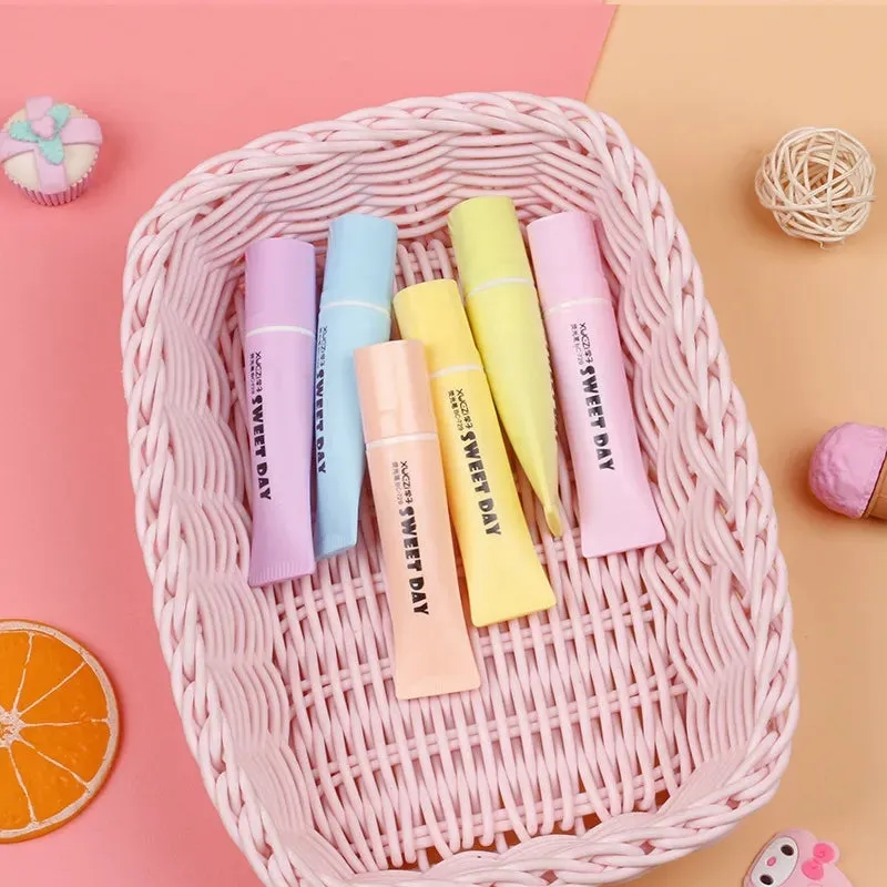 PACK OF 6 TOOTHPASTE STYLE HIGHLIGHTER