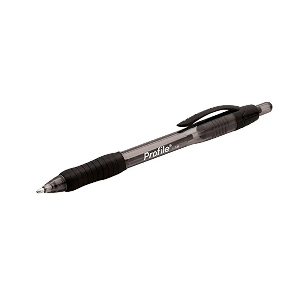 Paper Mate Profile Retractable Ballpoint Pen Bold Point 1.4 mm Black Ink - 20 Count