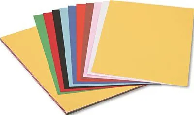 Peacock Sulphite Construction Paper 76 Lbs. 12 X 18 Assorted 50 Sheets/Pack