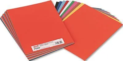 Peacock Sulphite Construction Paper 76 Lbs. 9 X 12 Assorted 50 Sheets/Pack