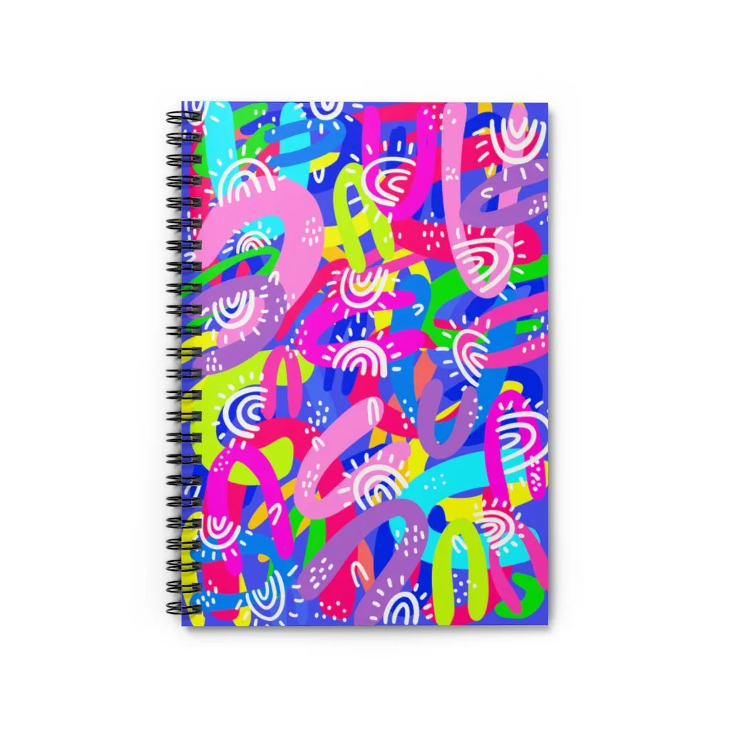 Purple Abstract Spiral Notebook - Ruled Line