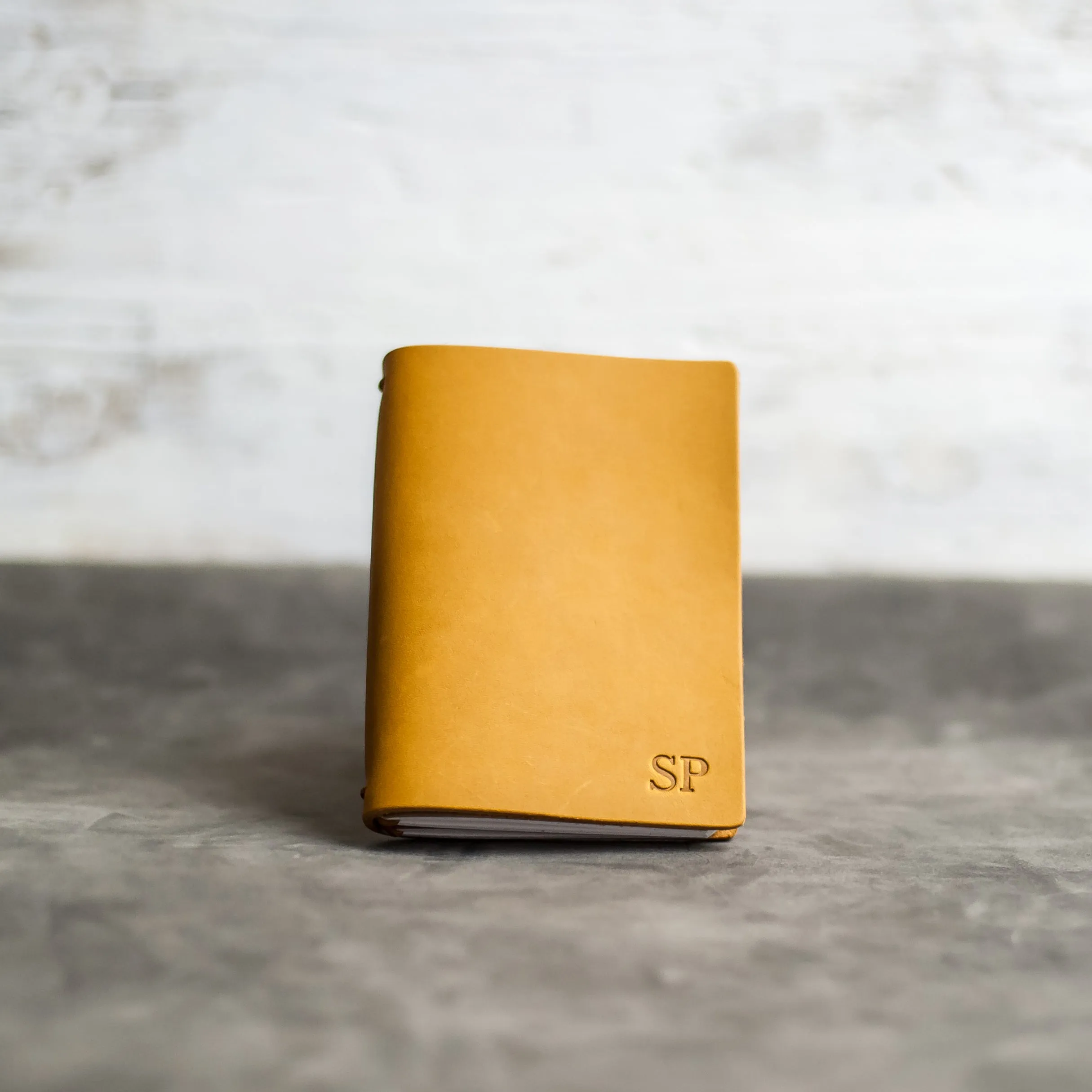 Refillable Personalized Leather Pocket Journal