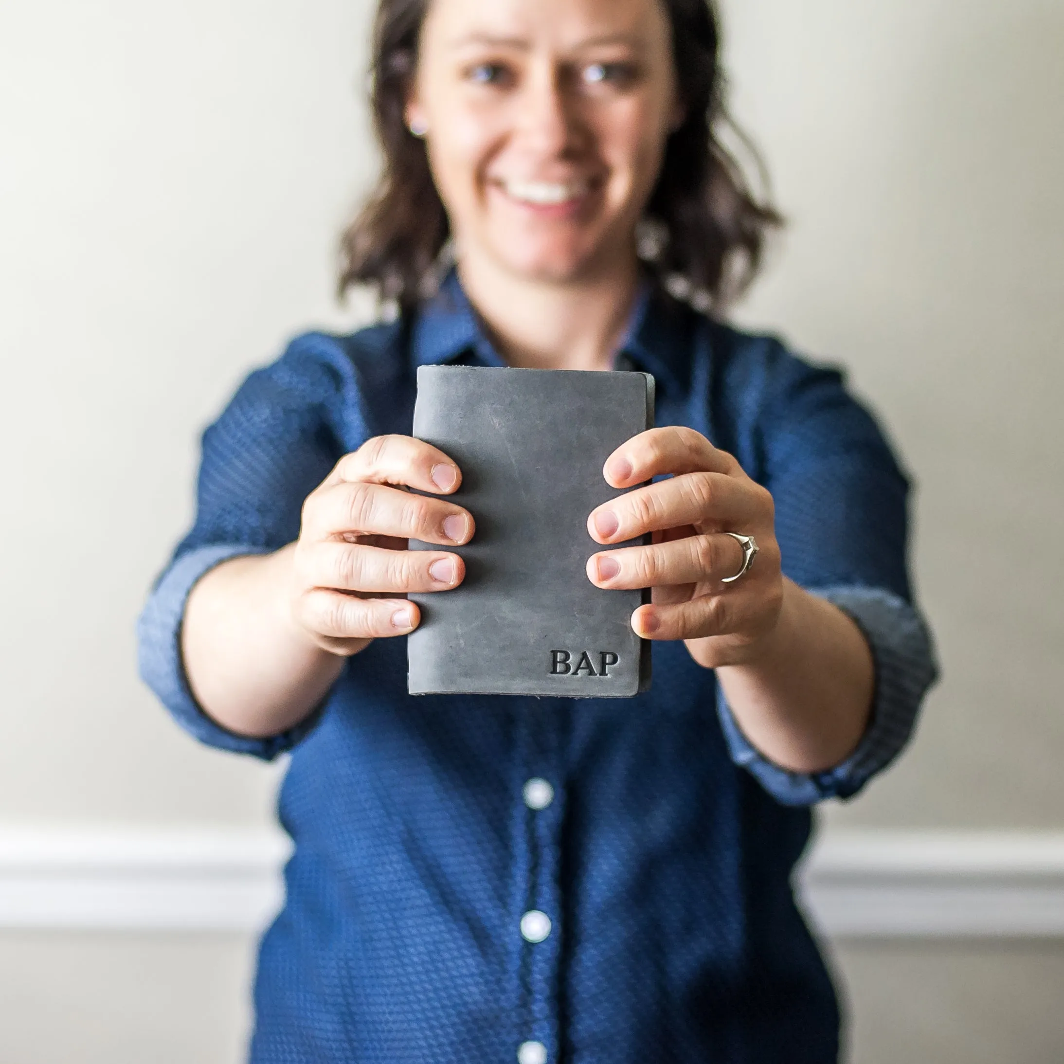 Refillable Personalized Leather Pocket Journal