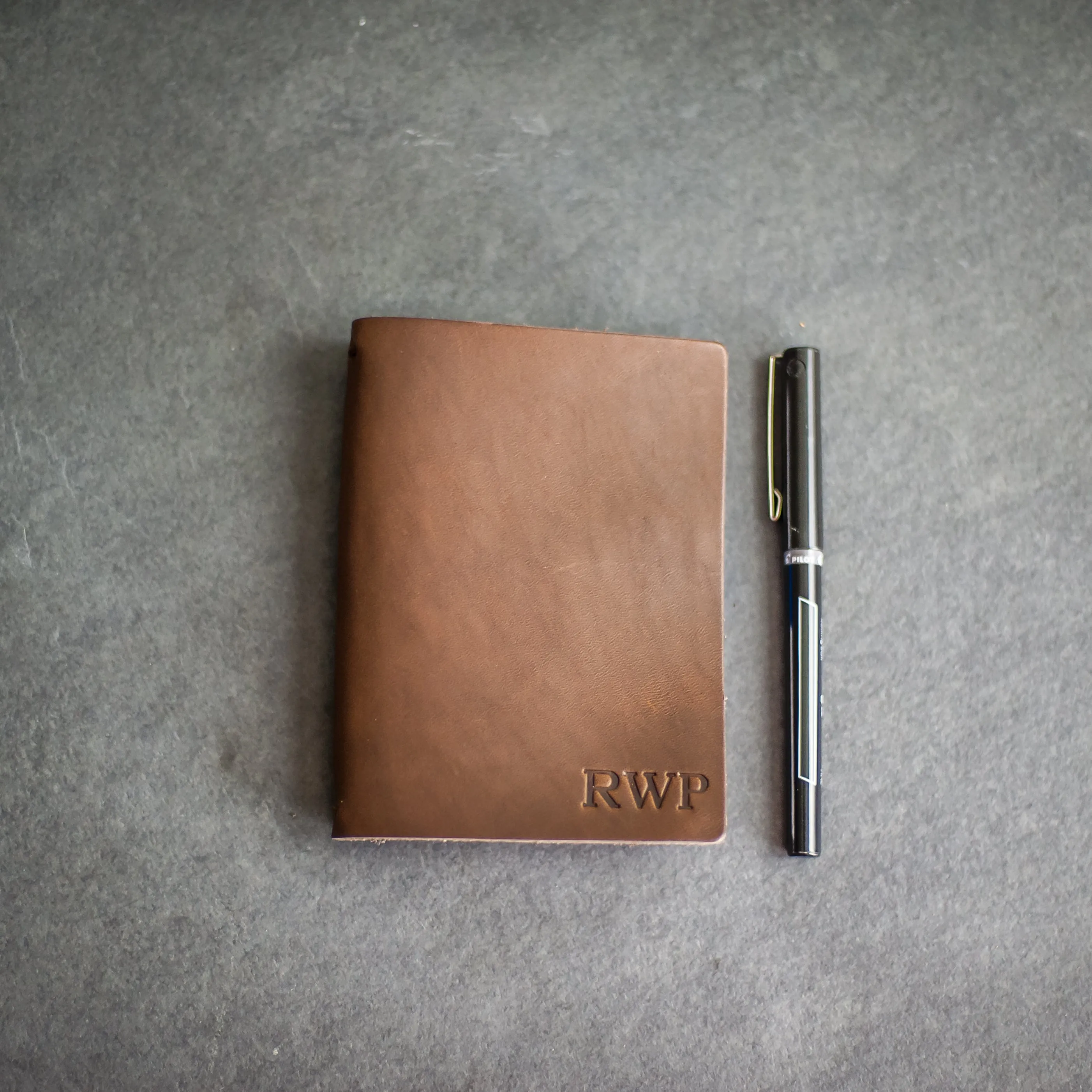 Refillable Personalized Leather Pocket Journal