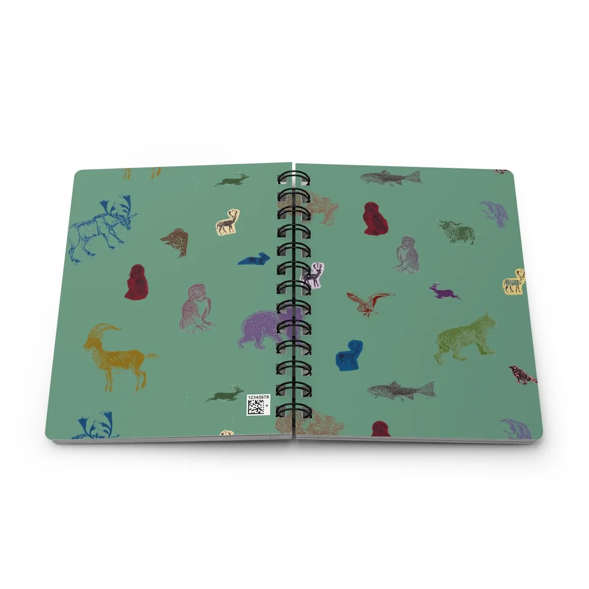 Spiral Notebook: Western Forest, Sage