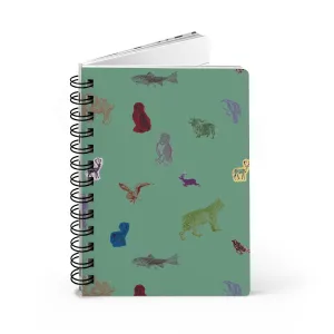 Spiral Notebook: Western Forest, Sage