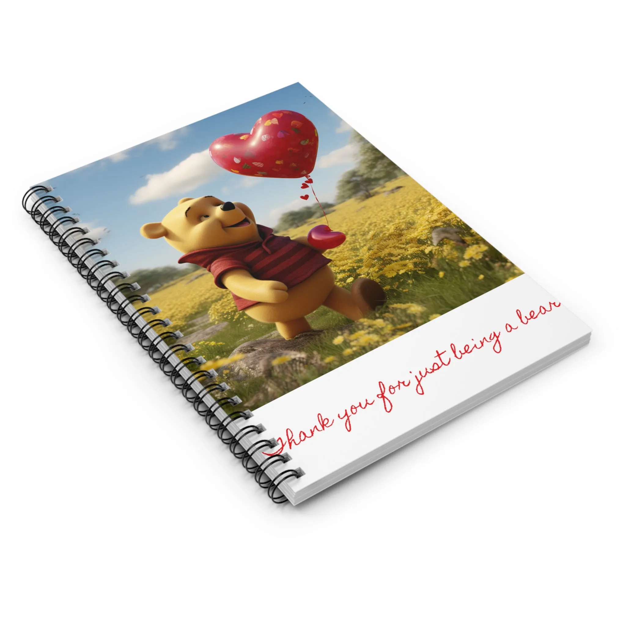 Spiral Notebook - Winnie The Pooh-Thank you for just being a bear