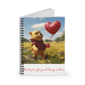 Spiral Notebook - Winnie The Pooh-Thank you for just being a bear