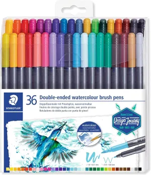 Staedtler 3001-TB36 Marsgraphic Double Ended Watercolor Brush Markers