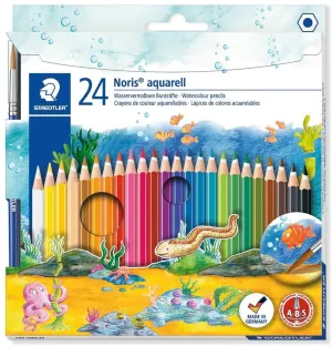 Staedtler Aquarell WaterColor pencil with brush Pack of 24 colors