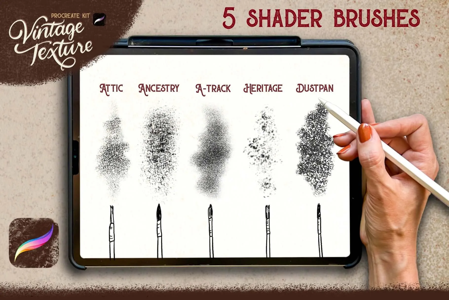 Vintage Texture Kit for Procreate