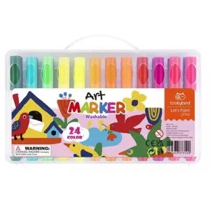 Washable Art Markers: 24 Colours