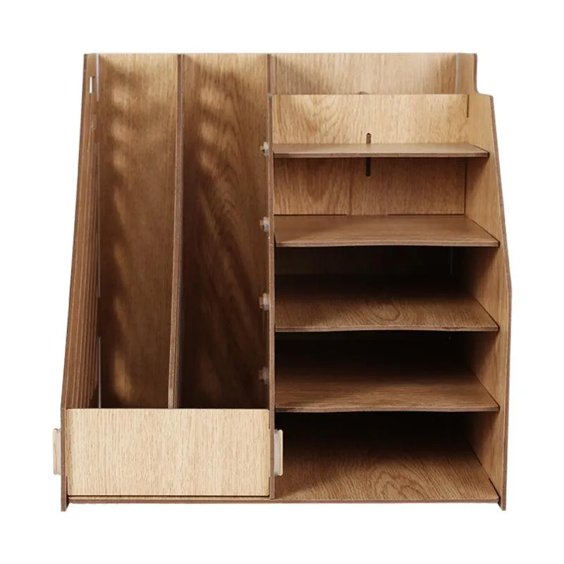 Wooden File Holder - Four Levels plus Two Columns