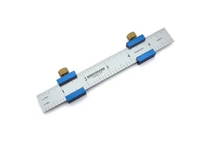 Woodworking Machinist Ruler with Two Ruler Stops