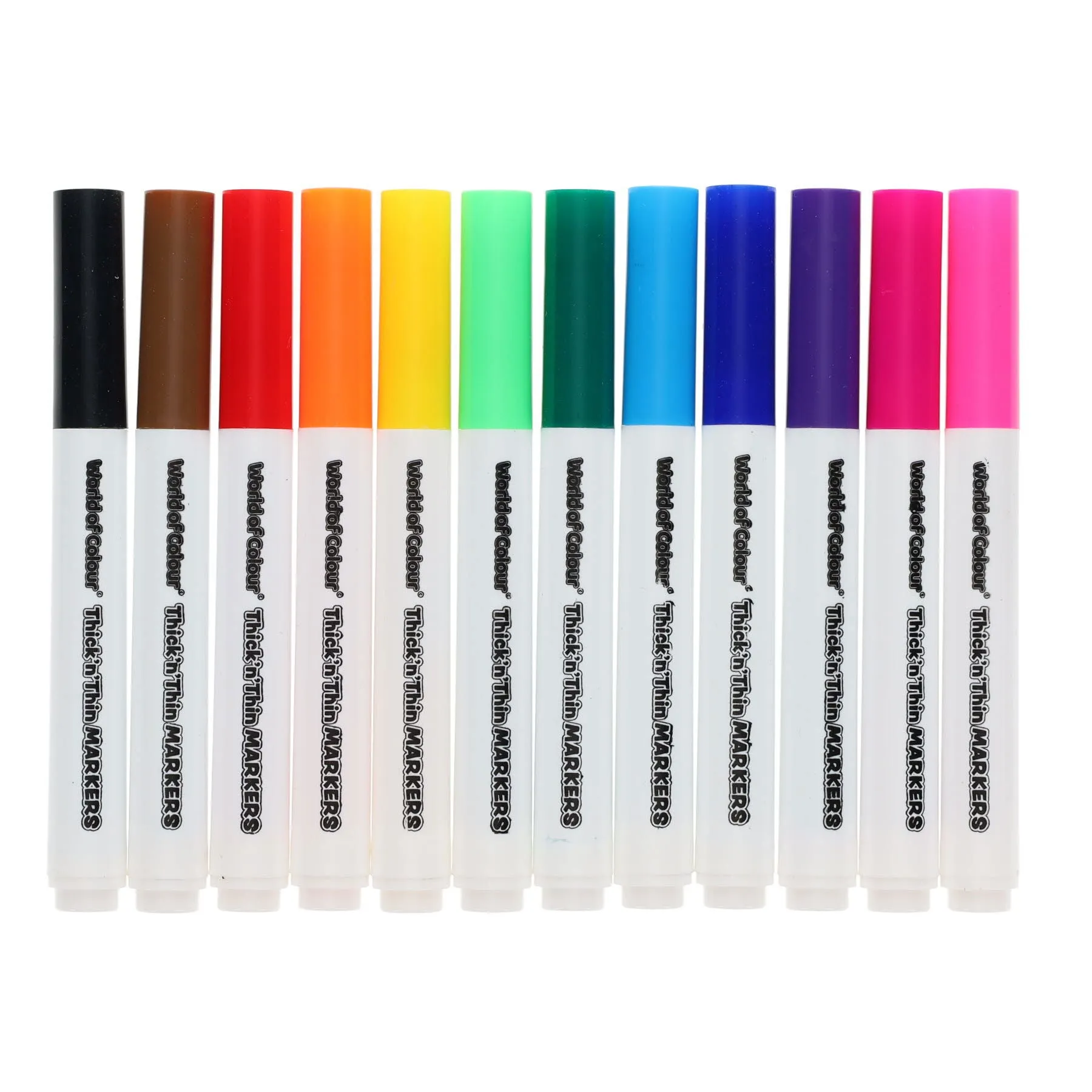 World of Colour - Thick'N'Thin Washable Markers - Pack of 12