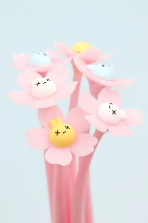 X 224192 SAKURA RABBIT FLOWER WIGGLE GEL PEN-DISCONTINUED