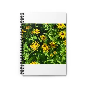 Yellow Flowers Spiral Notebook - Ruled Line