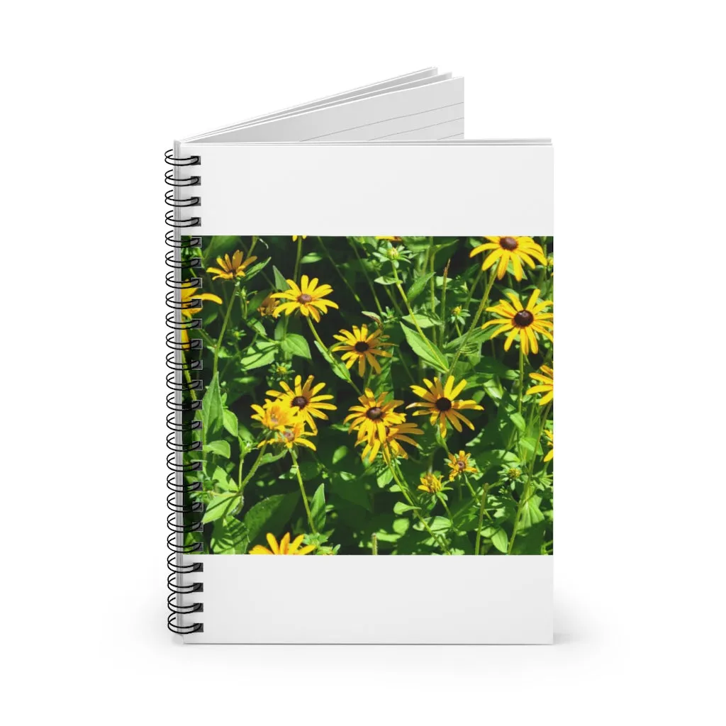 Yellow Flowers Spiral Notebook - Ruled Line