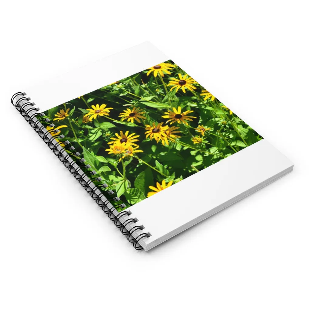 Yellow Flowers Spiral Notebook - Ruled Line