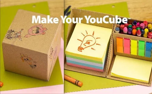 YouCube Storage Organizer with Sticky Notes